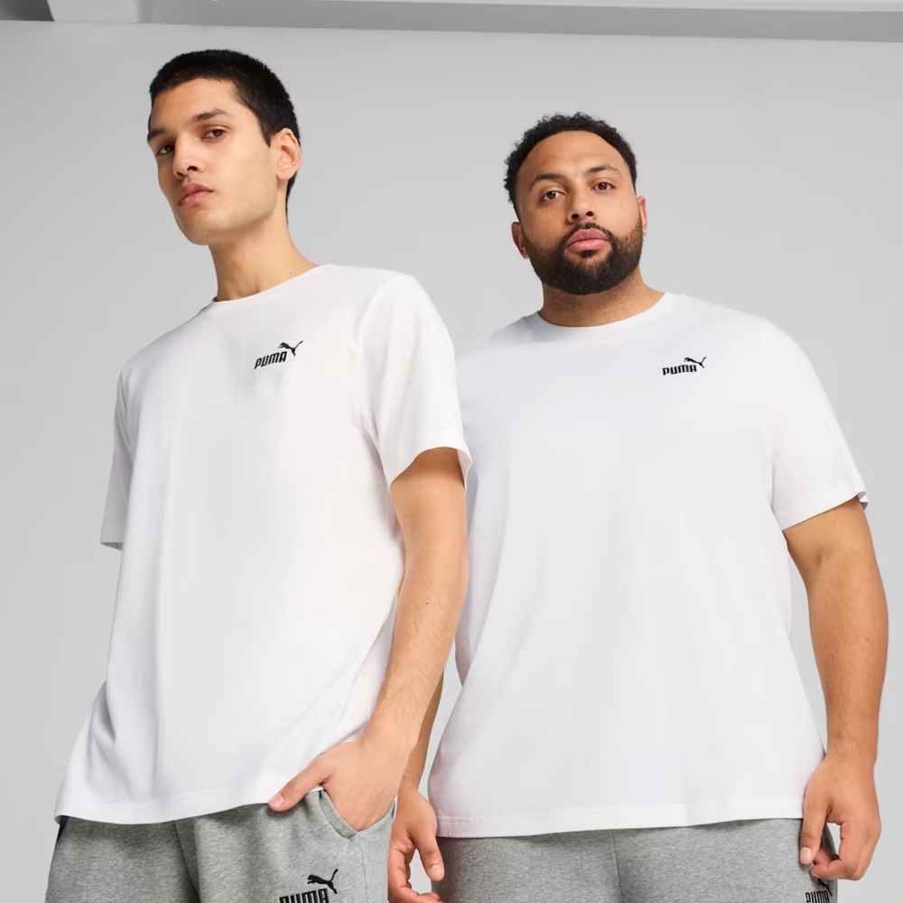 PUMA Essentials Men's White Short Sleeve Tee size small
